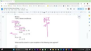 AP CSP MCQ Practice: Nested Conditionals