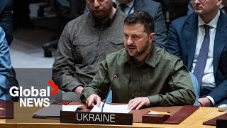 Zelenskyy justifies world leaders' support for Ukraine as defence of UN Charter | FULL