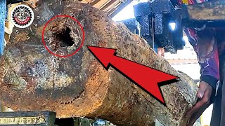 Sawing Dry Wood is Full of Surprises Inside || Sawmill || woodworking