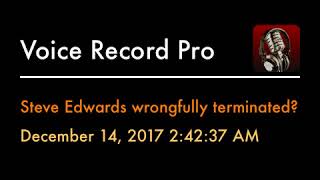 Steve Edwards wrongfully terminated?