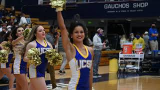 UCSB Gaucho Fans and the UCSB dance team rocking it - UCSB vs Pepperdine University 12/03/2021