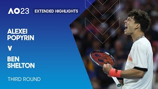 Alexei Popyrin v Ben Shelton Extended Highlights | Australian Open 2023 Third Round