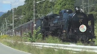 快速EL高崎駅140年横川号と並走！