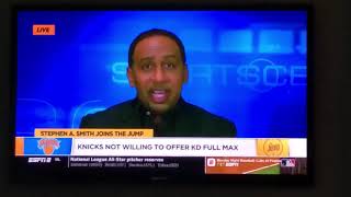 How Stupid Can You Be!!! Stephen A. Smith First Reaction to Kevin Durant