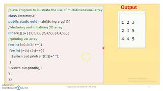 JAVA - MODULE 2 - TOPIC 15 - 2D ARRAY AND STRING