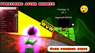 Prestiging After Rebirth My Prestige 10 Saiyan (OP stats) | DBZ Final Stand