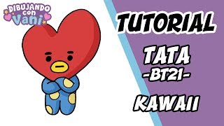 COMO DIBUJAR TATA BT21 KAWAII - IMAGENES PARA DIBUJAR - DIBUJOS FACILES -  how to draw tata bt21