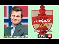 🔴 Magnus Carlsen | Titled Tuesday Early | June 25, 2024 | chesscom