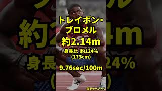 【オリンピック選手】100mの平均ストライドがやばい #shorts