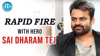 Rapid Fire With Hero Sai Dharam Tej Exclusively || Talking Movies || iDream Filmnagar