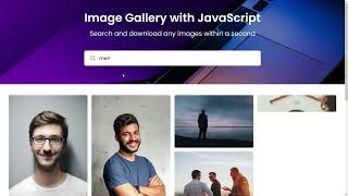 Create Image Search Engine in HTML CSS JavaScript Functional Image Gallery HTML CSS JavaScript