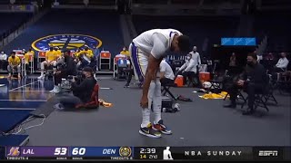 Anthony Davis Scary Achilles Injury vs Nuggets