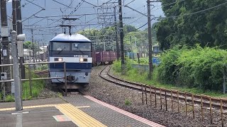 【JR貨物列車 EF210―131編成】真鶴駅を通過！！#東海道線貨物列車