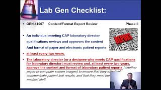 33  How To Be CAP Ready Every Day in Your Laboratory Lesson 1