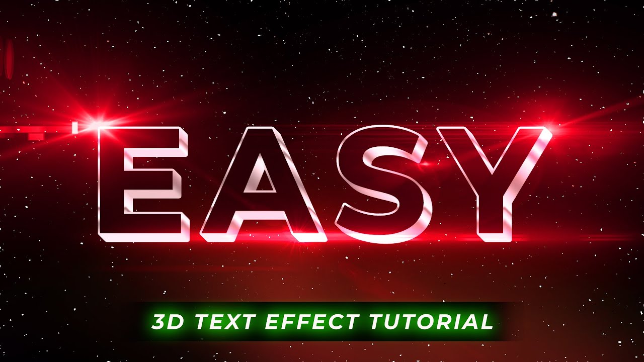 How To Create 3D Text Effect In Photoshop Tutorial - Photoshop Advanced ...