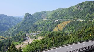 前面展望_日田市街から伊福の景・一目八景経由西椎屋《宇佐のマチュピチュ展望所》（大分県）_2018年4月下旬【FJR1300A_touring】