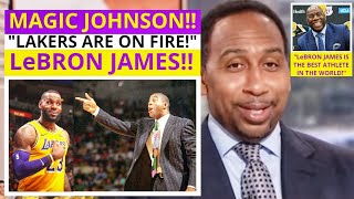 LeBron James(Lakers) Magic Johnson(Lakers) complements LeBron! First Take Stephen/Max [Commentary]
