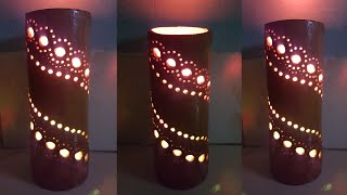 how to make candle light ||craft idea with bamboo||diy room decoration idea||dustu pakhe