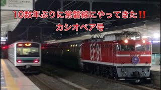 常磐線　【珍事‼️】【全線復旧後初‼️乗り入れ】臨時寝台列車カシオペア号に密着‼️