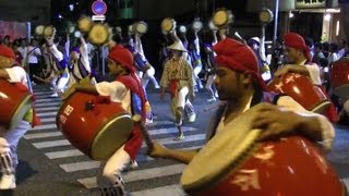 沖縄　エイサー　園田青年会① 旧盆道じゅねー2011