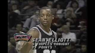 Sean Elliott Dunks on Oliver Miller, Scores 29, Hits 7 Triples