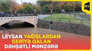 Yağan güclü yağış yolları keçilməz etdi - Türkiyə