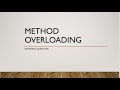 Method overloading in depth | Java Interview questions