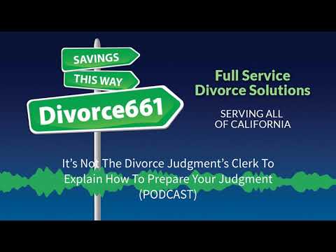 It's Not The Divorce Judgment Clerks Job To Explain How To Prepare Your Judgment It's Not The Divorce Judgment Clerks Job To Explain How To Prepare Your Judgment