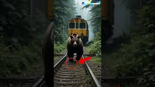 Bear’s Brave Journey Across Railway Tracks | Misty Forest Encounter