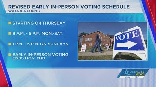 Watauga County releases revised early voting schedule