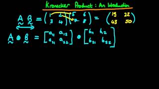 The Kronecker Product of two matrices - an introduction