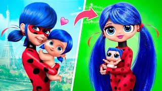 Miraculous Ladybug: From Baby to Mommy / 32 LOL OMG DIYs