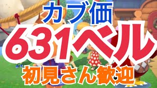 【あつ森】ライブ参加型 　カブ価631ベル607ベル566ベル544ベルなど　かぶ手数料なし