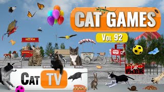 CAT Games | Ultimate Cat TV Compilation Vol 92 | 5 HOURS  🐝🐞🦋🦎🦜🐜🐭🧵