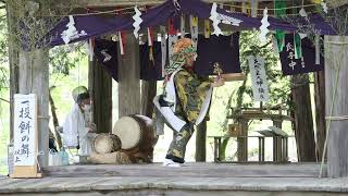 比志神社大和神楽 演目：大山津見の舞 2023.0430