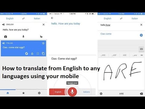 How To Translate From English To Any Languages Using Your Mobile - YouTube