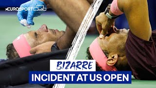 Rafael Nadal Receives Treatment After Smacking Himself In The Face | 2022 US Open | Eurosport Tennis