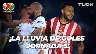 ¡La lluvia de goles en la jornada 5! 🔥🇲🇽 | Liga Mx Apertura 2022 | Presentado por Autozone I TUDN