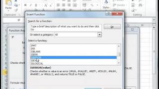 Excel 2010 ISERROR function