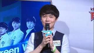 [SPL2016] 2R Finals Jin Air vs KT MVP Interview -EsportsTV, Starcraft 2