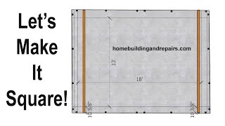 How To Layout Square Wall Framing On Concrete Foundations That Is Not - Home Building Tutorial