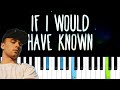 Kyle Hume - If I Would Have Known (Piano tutorial)