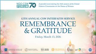 12th Annual CSW Interfaith Service: Remembrance & Gratitude