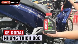 Xe đang rodai nhưng thích đi nhớt bốc. Honda Future Fi thay nhớt Motul 5100 10W30