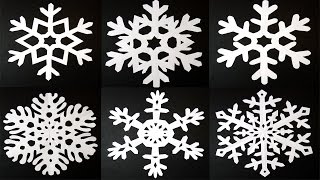 How to make 6 pointed PAPER SNOWFLAKES: EASY and AMAZING results! By Art Tv