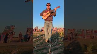 Songs about Texas in Texas and wearing Texas. #livemusic #acousticmusic #music #cadillacranch