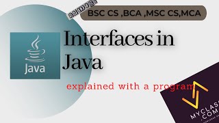 Java 34-Interface in java(Explained with a program)