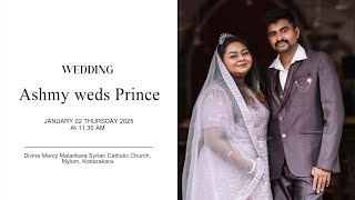 Ashmy weds Prince Wedding Live streaming