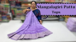 Mangalagiri Pattu Tops | Cotton Indigo Running Fabric || Wholesale Shop || GSR HANDLOOMS