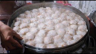 Shrimp meatballs in traditional market with springy skin and delicious filling - Taiwan Street Food